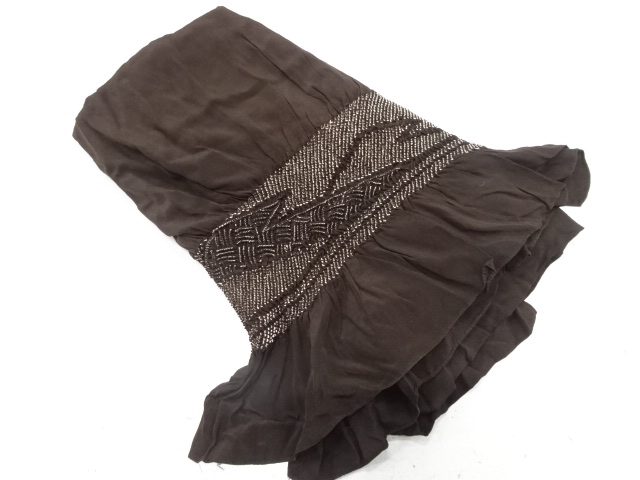 絞り　松皮菱に三崩し模様　男物兵児帯